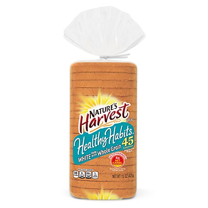 Nature's Harvest Healthy Habits White Bread made with Whole Grain - 15 Oz - Image 1