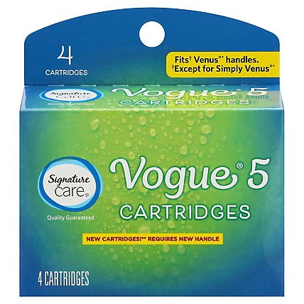 Signature Care Razor Cartridges Vogue 5 - 4 CT - Image 3
