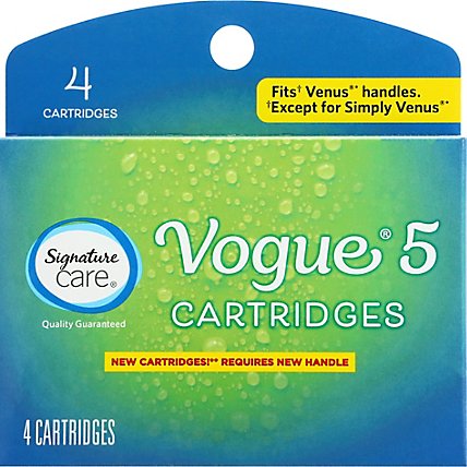 Signature Care Razor Cartridges Vogue 5 - 4 CT - Image 2