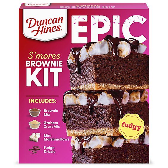 Duncan Hines Epic Kit Smores Brownie Mix Kit - 24.16 Oz