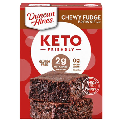 Duncan Hines Keto Friendly Chewy Gluten Free No Sugar Added Fudge Brownie Mix - 10 Oz - Image 1