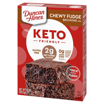 Duncan Hines Keto Friendly Chewy Gluten Free No Sugar Added Fudge Brownie Mix - 10 Oz - Image 3