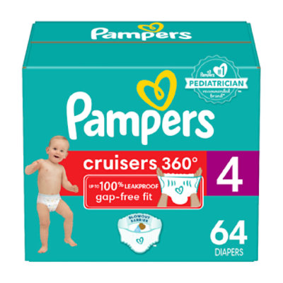 Pampers Cruisers 360 Size 4 Diapers - 64 Count - Image 1