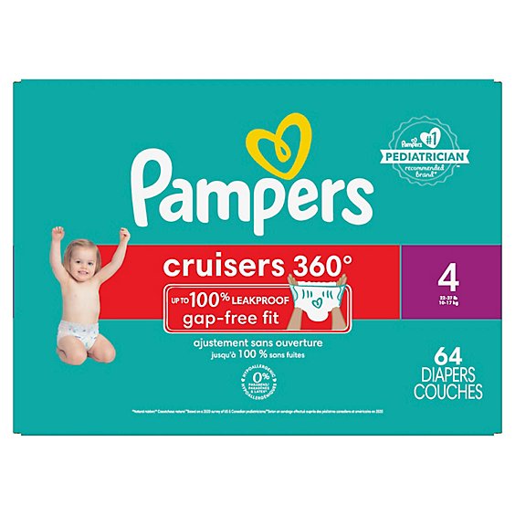 Pampers Cruisers 360 Size 4 Diapers - 64 Count