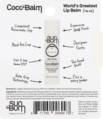 Sun Bum Cocobalm Pina Colada - 0.15 OZ - Image 5