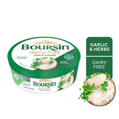 Boursin Dairy Free Garlic & Herb Cheese Spread Alternative - 6 Oz