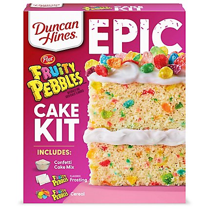 Duncan Hines Epic Kit Fruity Pebbles Cake Mix Kit - 28.5 Oz - Image 2