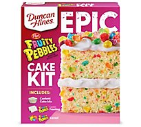 Duncan Hines EPIC Fruity Pebbles Cake Mix Kit - 28.5 Oz