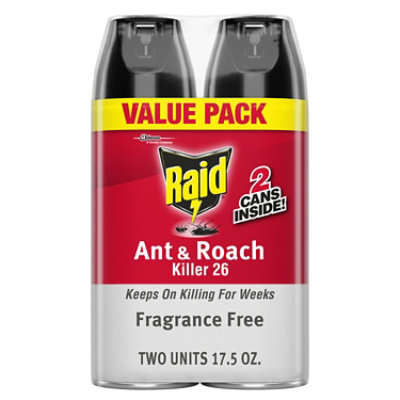 Raid Fragrance Free Ant And Roach Killer Insecticide Aerosol Spray - 2-17.5 Oz - Image 2