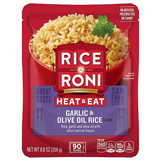 Rice-a-roni Garlic Olive Oil Heat & Eat - 8.8 OZ