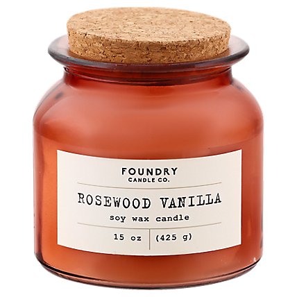 Foundry Jar Candle Rosewood Vanilla 15 Oz - 15 OZ - Image 1