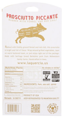 La Quercia Prosciutto Piccante Sliced - 2 OZ - Image 2