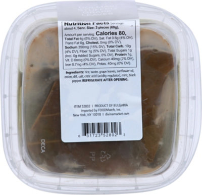 Divina Dolma Stuffed Grape Leaves Cup - 8.8 Oz - Image 6