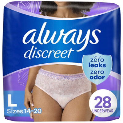 Always Discreet Incontinence Underwear for Women Maximum Absorbency Large - 28 Count - Image 1