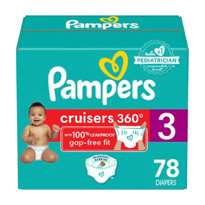 Pampers Cruisers 360 Size 3 Diapers - 78 Count