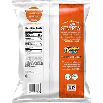 Cheetos Simply Puffs Cheese Flavored Snacks White Cheddar - 12 OZ - Image 4