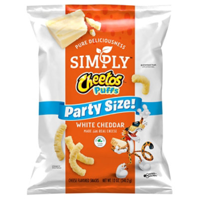 Cheetos Simply Puffs Cheese Flavored Snacks White Cheddar - 12 OZ