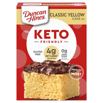 Duncan Hines Keto Friendly Gluten Free No Sugar Added Classic Yellow Cake Mix - 10.6 Oz - Image 1