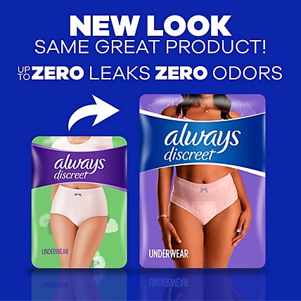 Always Discreet Incontinence Underwear for Women Maximum Absorbency S/M - 32 Count - Image 2