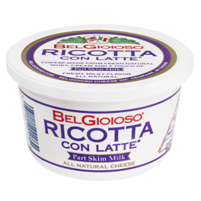 BelGioioso Fresh Ricotta con Latte  Cheese  Part Skim Milk Cup - 16 Oz - Image 1