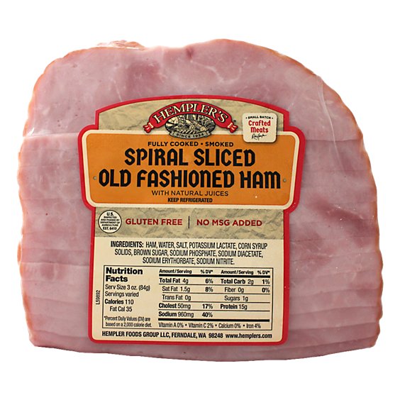 Hempler's Spiral Sliced Old Fashioned Ham - 2.00 Lb