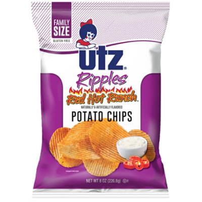 Utz Red Hot Ranch Ripple Potato Chips 8 OZ ACME Markets