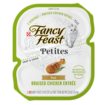 Fancy Feast Petites Braised Chicken Pate Wet Cat Food - 2.8 Oz - Image 1