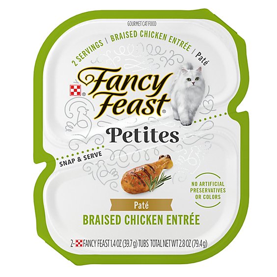 Fancy Feast Petites Braised Chicken Pate Wet Cat Food - 2.8 Oz