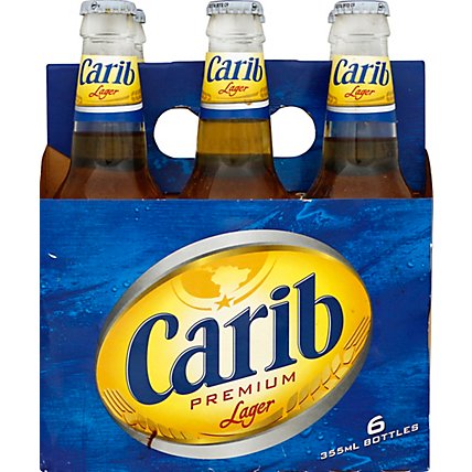 Carib Premium Beer Lager In Bottles - 6-12 Oz - Image 2