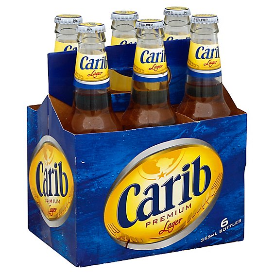 Carib Premium Beer Lager In Bottles - 6-12 Oz