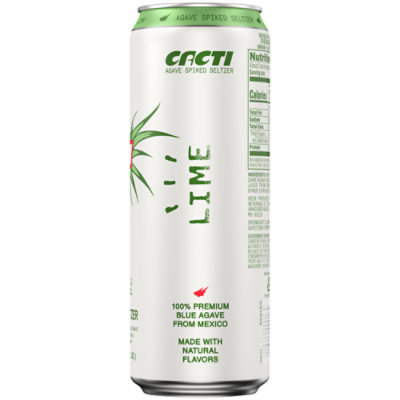 Cacti Seltzer Agave Spiked Lime - 25 Fl. Oz.