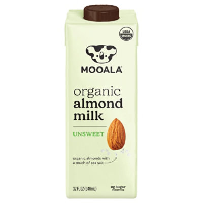 Mooala Almond Milk Unsweet Organic - 33.8 FZ