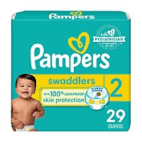 Pampers Swaddlers Baby Diapers Size 2  - 29 Count - Image 2