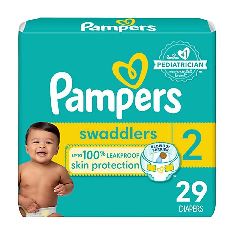 Pampers Swaddlers Size 2 Diaper - 29 Count