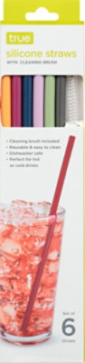 True Silicone Straws With Cleaning Straw - 6 CT - Image 2