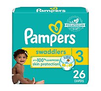 Pampers Swaddlers Diapers 16 To 28 Lbs Size 3 Jumbo Pack - 26 Count