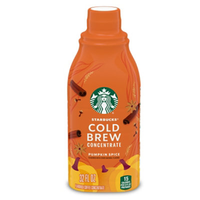 Starbucks Multi Serve Naturally Flavored Pumpkin Spice Cold Brew Concentrate Bottle - 32 Fl. Oz.