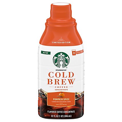 Starbucks Multi Serve Naturally Flavored Pumpkin Spice Cold Brew Concentrate Bottle - 32 Fl. Oz. - Image 3