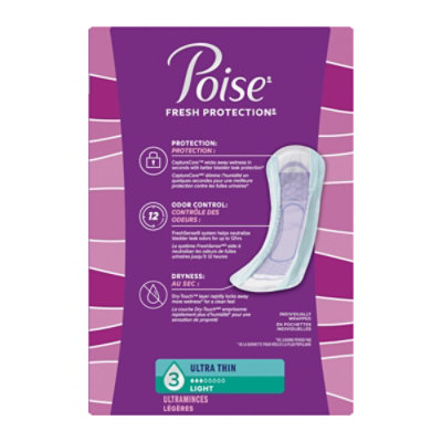 Poise Ultra Thin Incontinence Pads 3 Drop Absorbency Incontinence Pads - 28 Count - Image 8