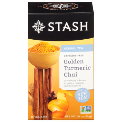 Stash Herbal Tea Golden Turmeric Chai Caffeine Free - 18 Count - Image 2