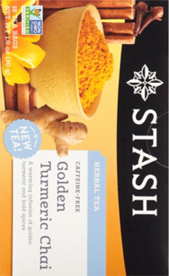 Stash Herbal Tea Golden Turmeric Chai Caffeine Free - 18 Count - Image 4
