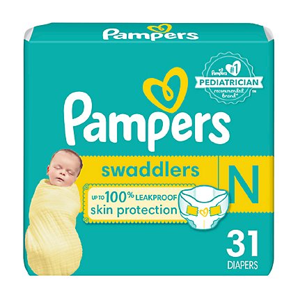 Pampers Swaddlers Baby Diaper Size N - 31 Count - Image 2