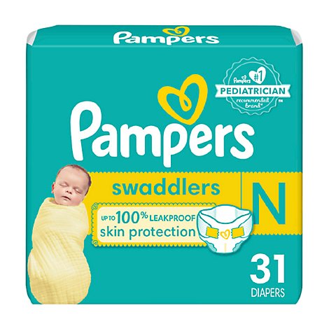 Pampers Swaddlers Size 0 Newborn Diapers - 31 Count