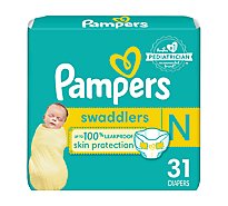 Pampers Swaddlers Size 0 Newborn Diaper - 31 Count