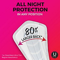 U by Kotex AllNighter Ultra Thin Extra Heavy Overnight Pads With Wings - 20 Count - Image 6