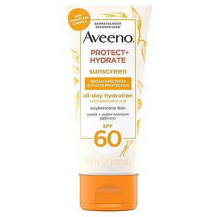 Aveeno Protect & Hydrate Sunscreen Lotion Spf 60 - 3 OZ - Image 3