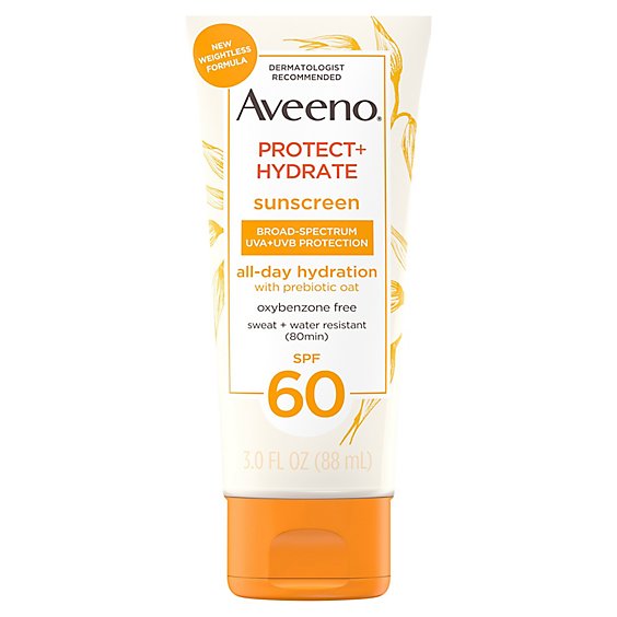 Aveeno Protect & Hydrate Sunscreen Lotion Spf 60 - 3 OZ