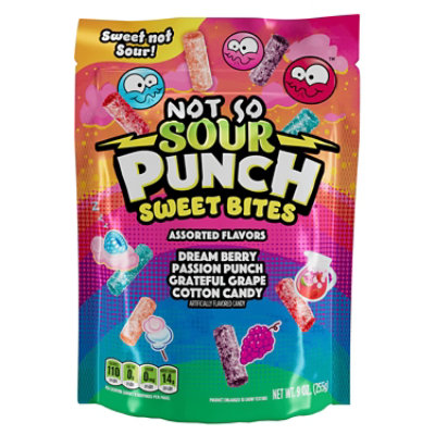 Sour Punch Sweet Bites Chewy Candy Assorted Resealable Bag - 9 Oz - Image 2