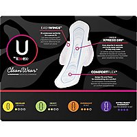 U by Kotex CleanWear Ultra Thin Heavy Pads With Wings - 14 Count - Image 8