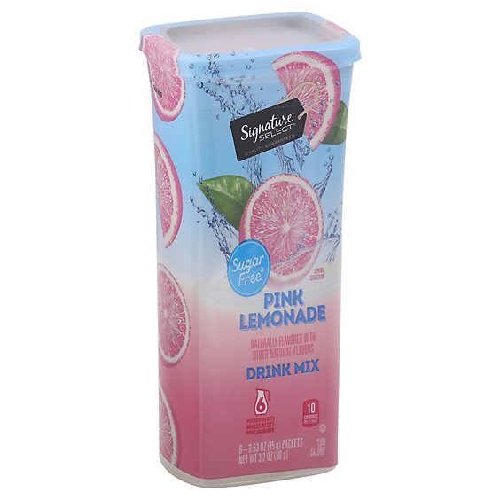 Signature Select Pink Lemonade Sugar Free Mix - 3.2 OZ